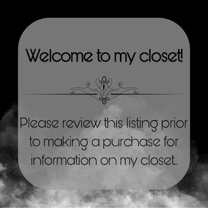 Welcome to my closet!